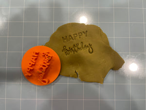 Happy Birthday Embosser/Stamp Cake Cookie Embosser, Icing Stamp