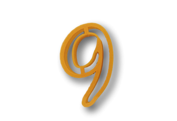 Number Nine in Comic Font Cookie Cutter