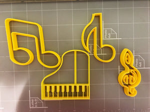 Piano Music Note Cookie Cutter Set