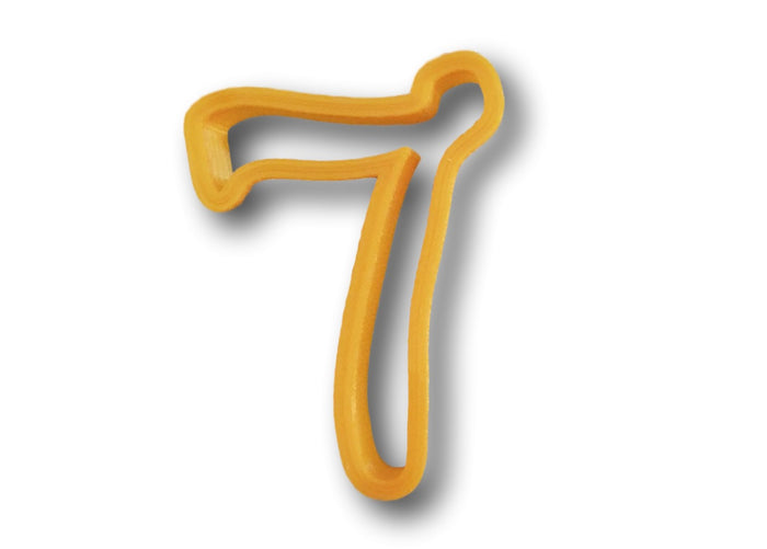 Number Seven in Comic Font Cookie Cutter