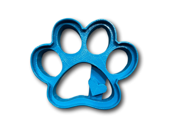 Cute Dog Paw with Heart Imprint Cookie Cutter