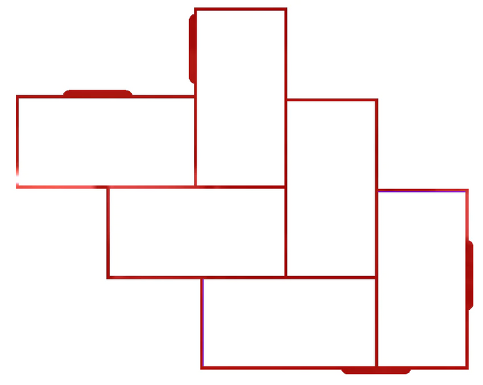 18"x14"x1.55" Concrete Mold with 6 Rectangular Bricks ( 7"x3.5" Each Rectangular )